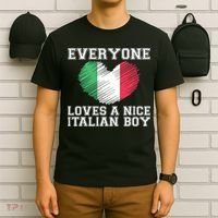 Everyone Loves A Nice Italian Boy Shirts Italy Flag Gift Idea T-Shirt thumb 6