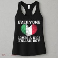Everyone Loves A Nice Italian Boy Shirts Italy Flag Gift Idea Women's Tank Top thumb 3