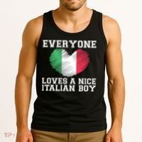 Everyone Loves A Nice Italian Boy Shirts Italy Flag Gift Idea Tank Top thumb 3