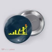 EVOLUTION LEGO BASKETBALL SPORTS Funny Button thumb 0