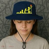 EVOLUTION LEGO BASKETBALL SPORTS Funny Bucket Hat thumb 3