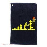 EVOLUTION LEGO BASKETBALL SPORTS Funny Golf Towel thumb 0