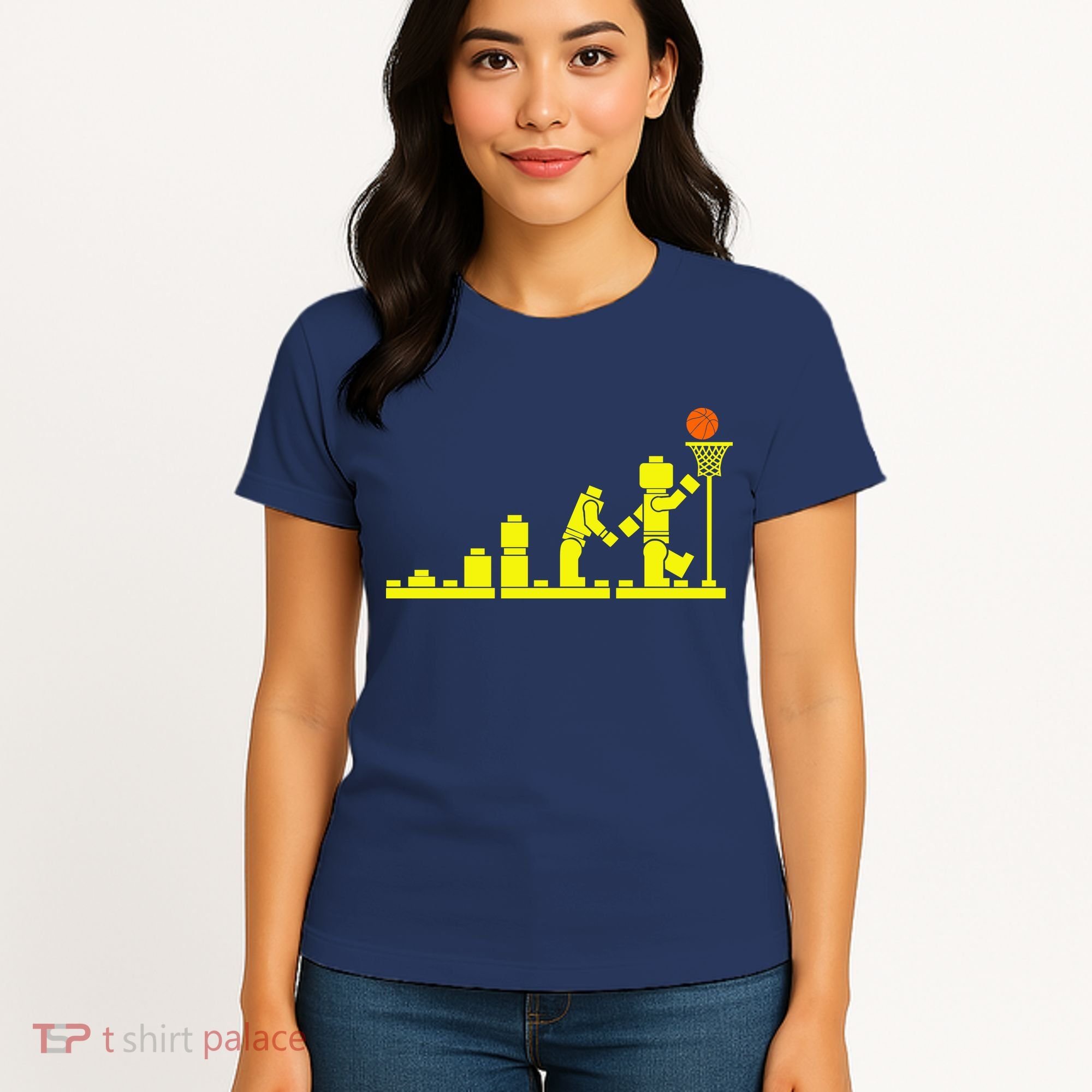 EVOLUTION LEGO BASKETBALL SPORTS Funny Women's T-Shirt