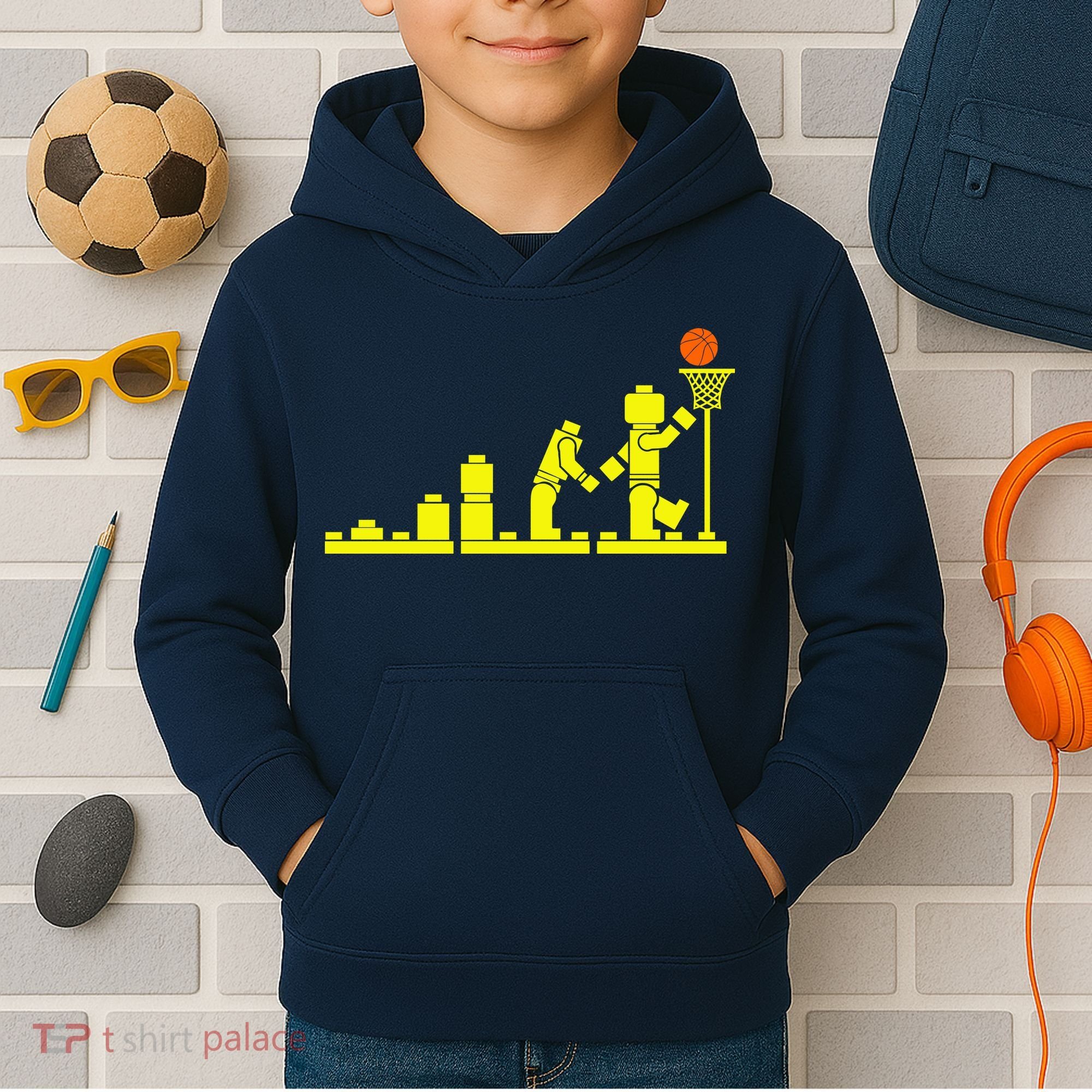 EVOLUTION LEGO BASKETBALL SPORTS Funny Kids Hoodie