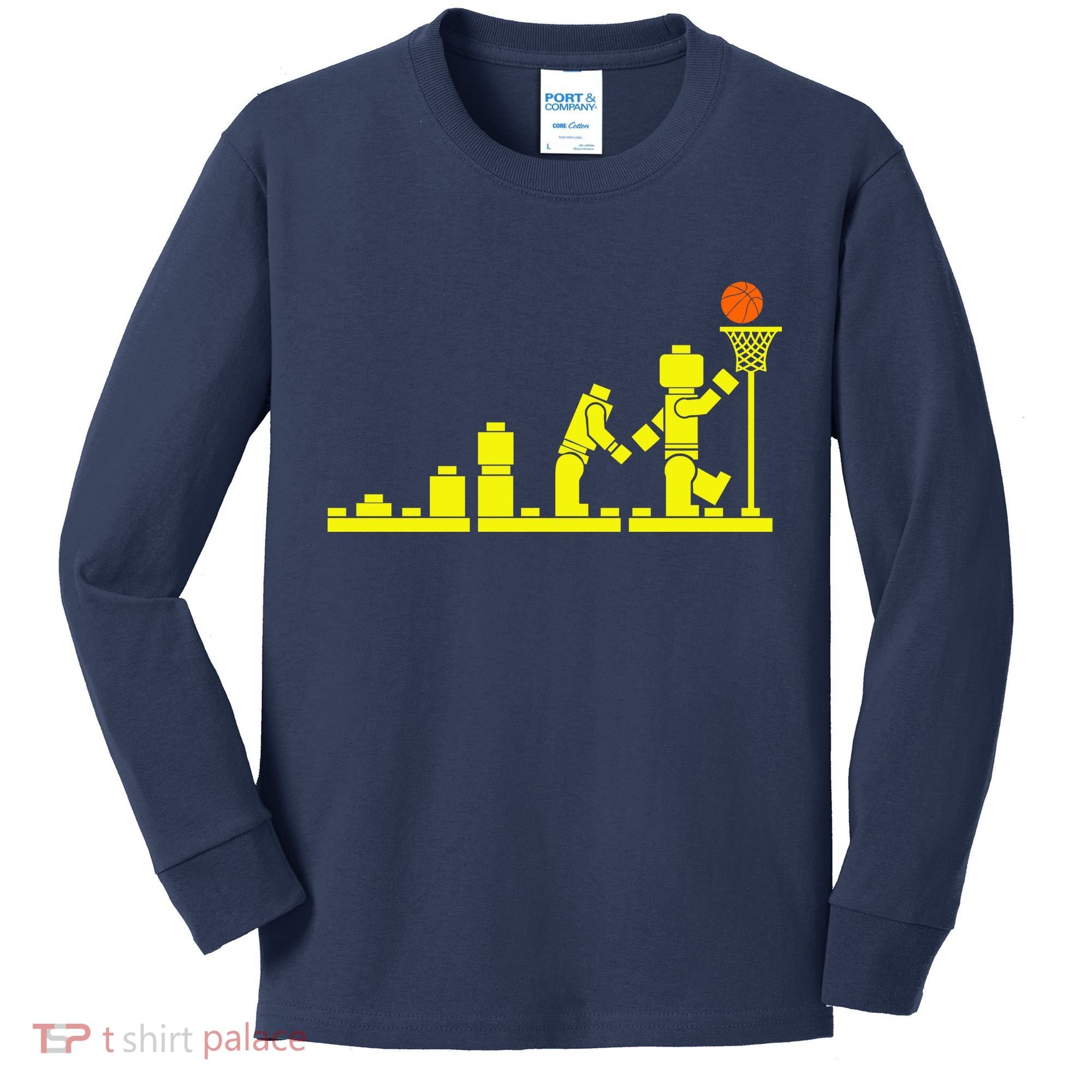 EVOLUTION LEGO BASKETBALL SPORTS Funny Kids Long Sleeve Shirt