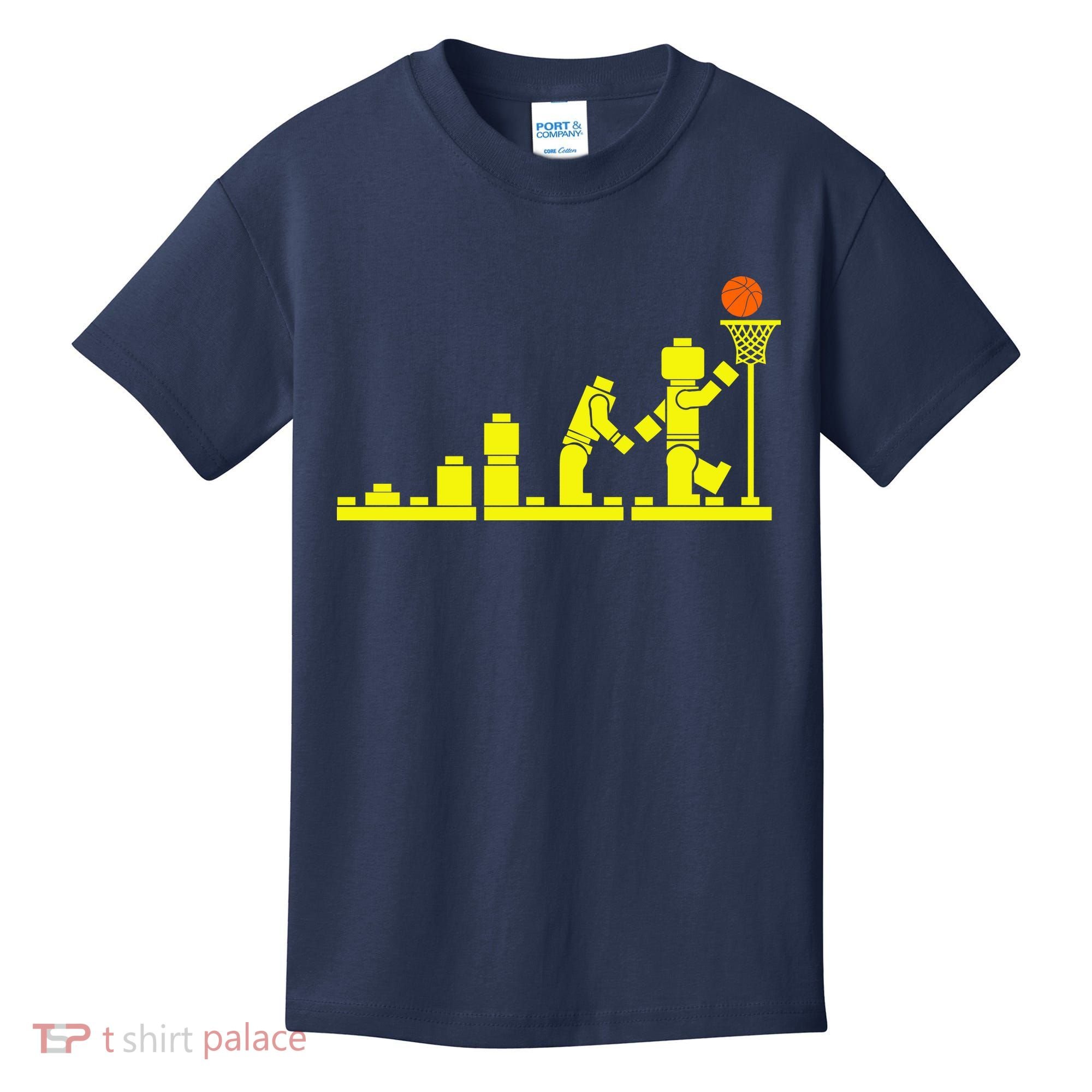 EVOLUTION LEGO BASKETBALL SPORTS Funny Kids T-Shirt