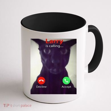 Evil Larry Cat Meme Cat Lover Cat Mom Cat Dad S Coffee Mug back