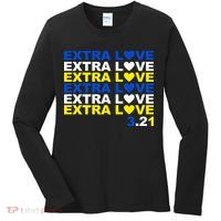 Extra Love Down Syndrome March Women's Long Sleeve Shirt thumb 0