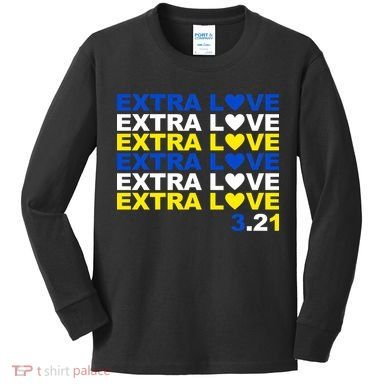 Extra Love Down Syndrome March Kids Long Sleeve Shirt