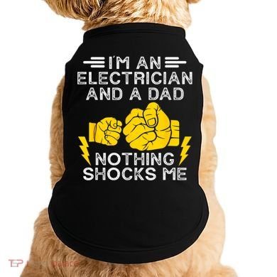 Electrician Lineman Dad Joke For Electrical Engineer Father Doggie Tank