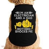 Electrician Lineman Dad Joke For Electrical Engineer Father Doggie Tank thumb 0