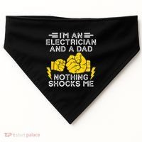 Electrician Lineman Dad Joke For Electrical Engineer Father USA-Made Doggie Bandana thumb 0