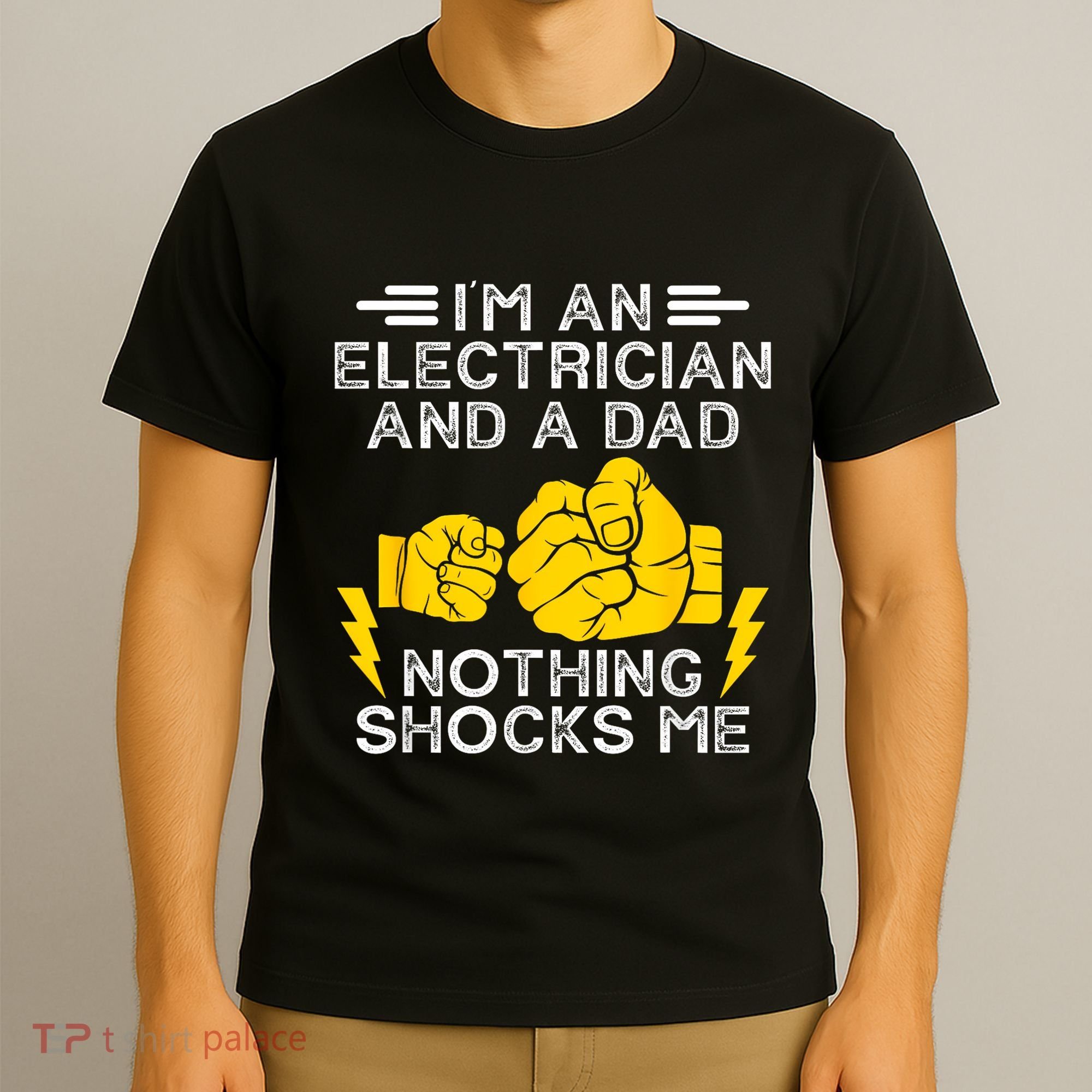 Electrician Lineman Dad Joke For Electrical Engineer Father T-Shirt