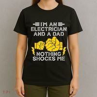 Electrician Lineman Dad Joke For Electrical Engineer Father T-Shirt thumb 4