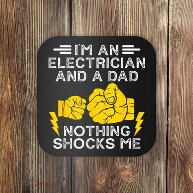Electrician Lineman Dad Joke For Electrical Engineer Father Coaster