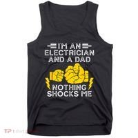 Electrician Lineman Dad Joke For Electrical Engineer Father Tank Top thumb 0