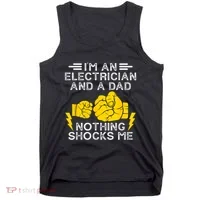 Electrician Lineman Dad Joke For Electrical Engineer Father Tank Top thumb 0