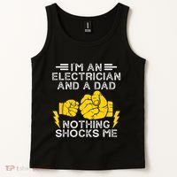 Electrician Lineman Dad Joke For Electrical Engineer Father Tank Top thumb 2
