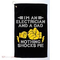 Electrician Lineman Dad Joke For Electrical Engineer Father Golf Towel thumb 0