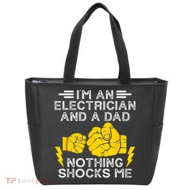Electrician Lineman Dad Joke For Electrical Engineer Father Tote Bag