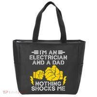 Electrician Lineman Dad Joke For Electrical Engineer Father Tote Bag thumb 0