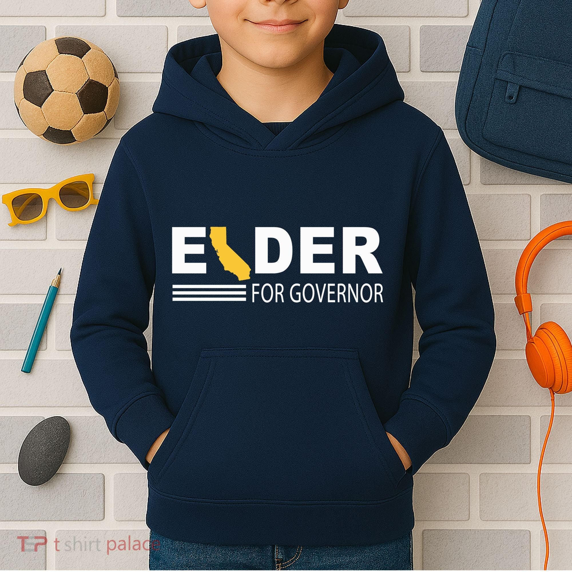 Elder For Governor California Kids Hoodie