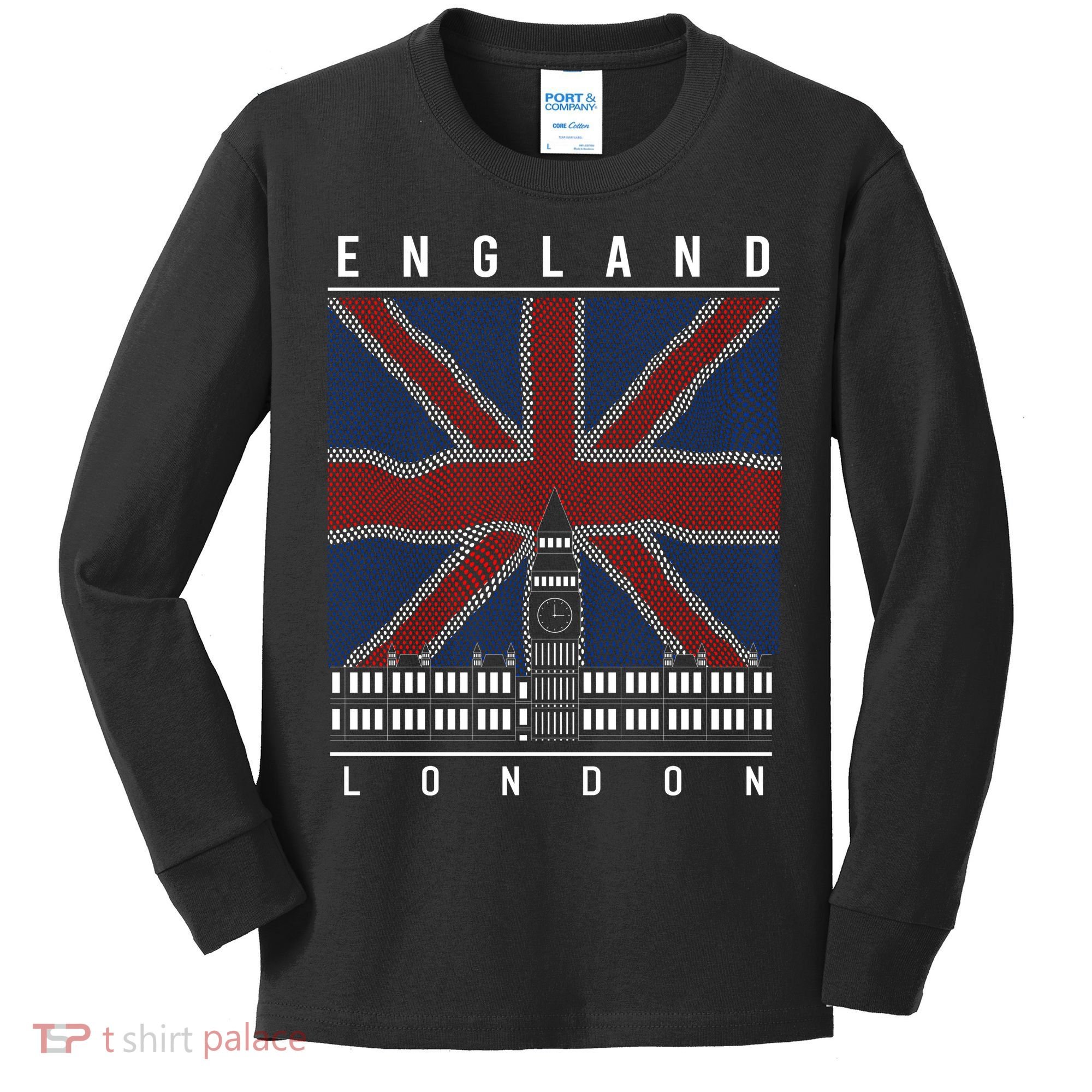 England London Kids Long Sleeve Shirt