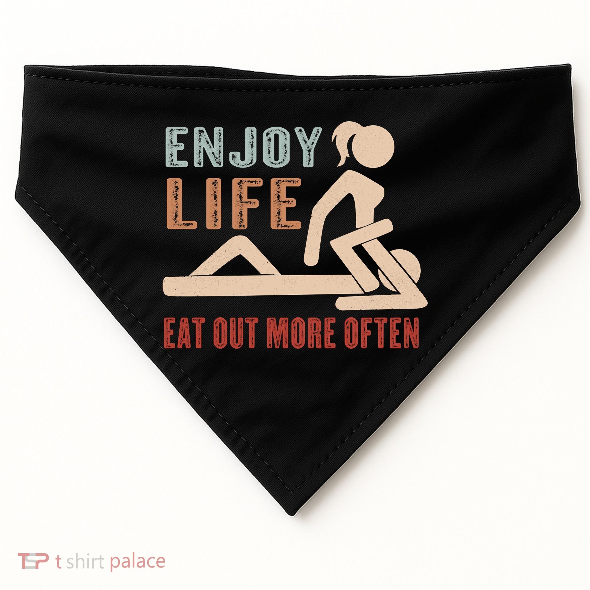 Enjoy Life Eat Out More Often USA-Made Doggie Bandana