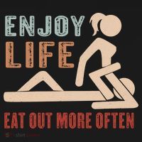 Enjoy Life Eat Out More Often USA-Made Doggie Bandana thumb 2