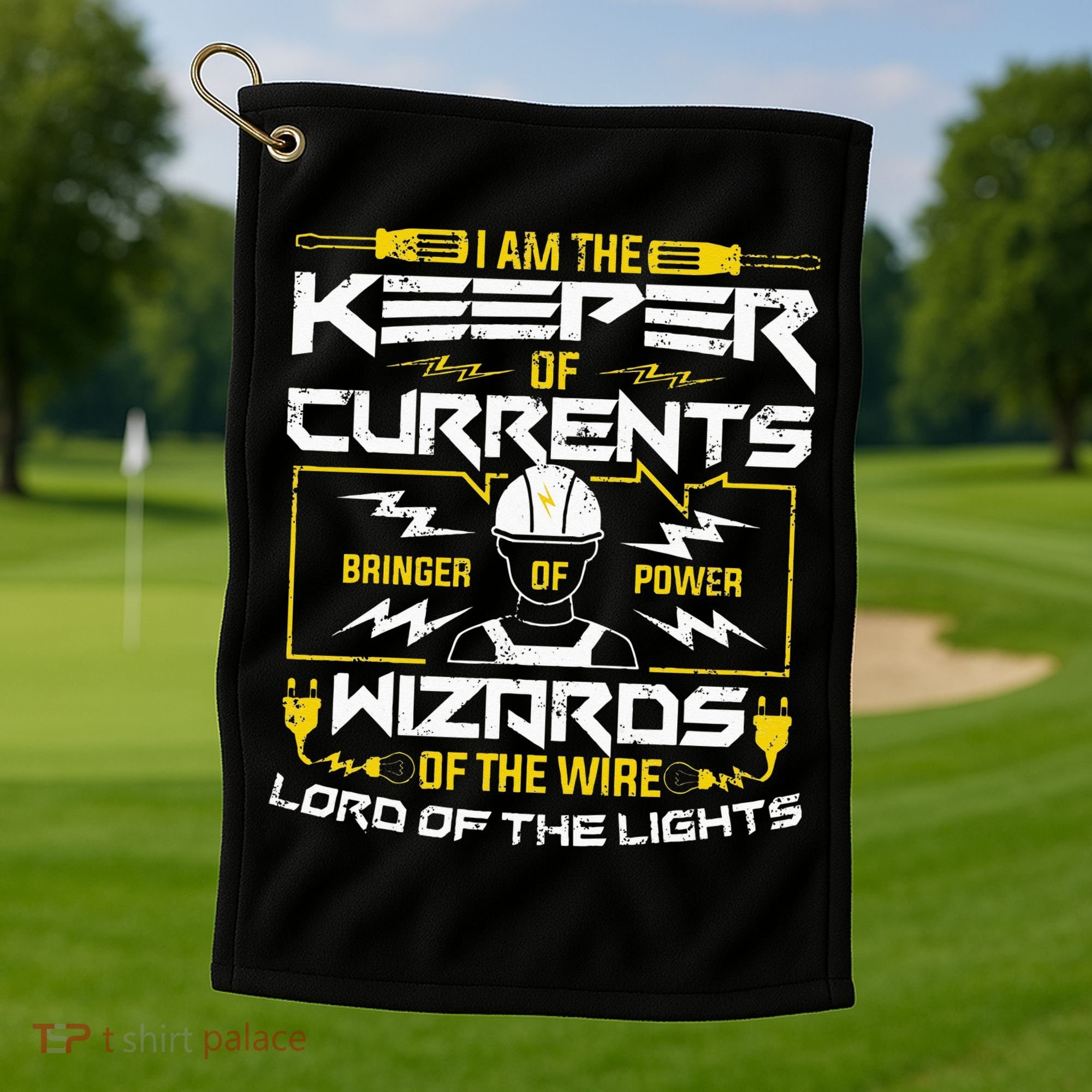 Electrician Lineman Electrical Technician Golf Towel