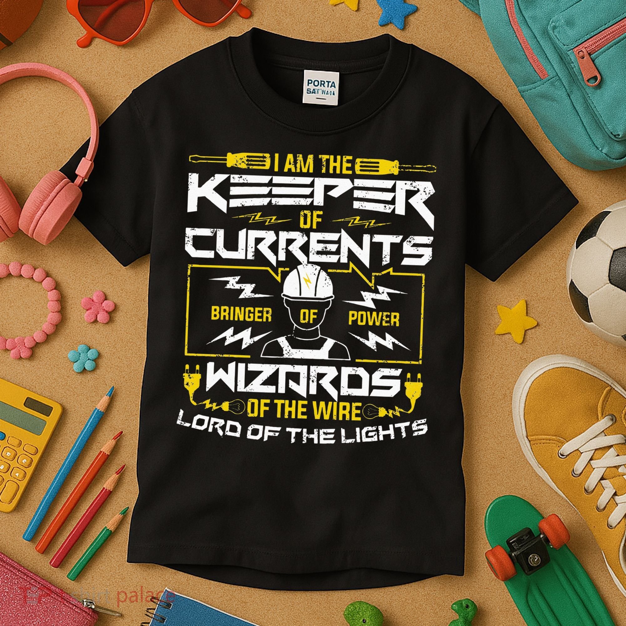 Electrician Lineman Electrical Technician Kids T-Shirt