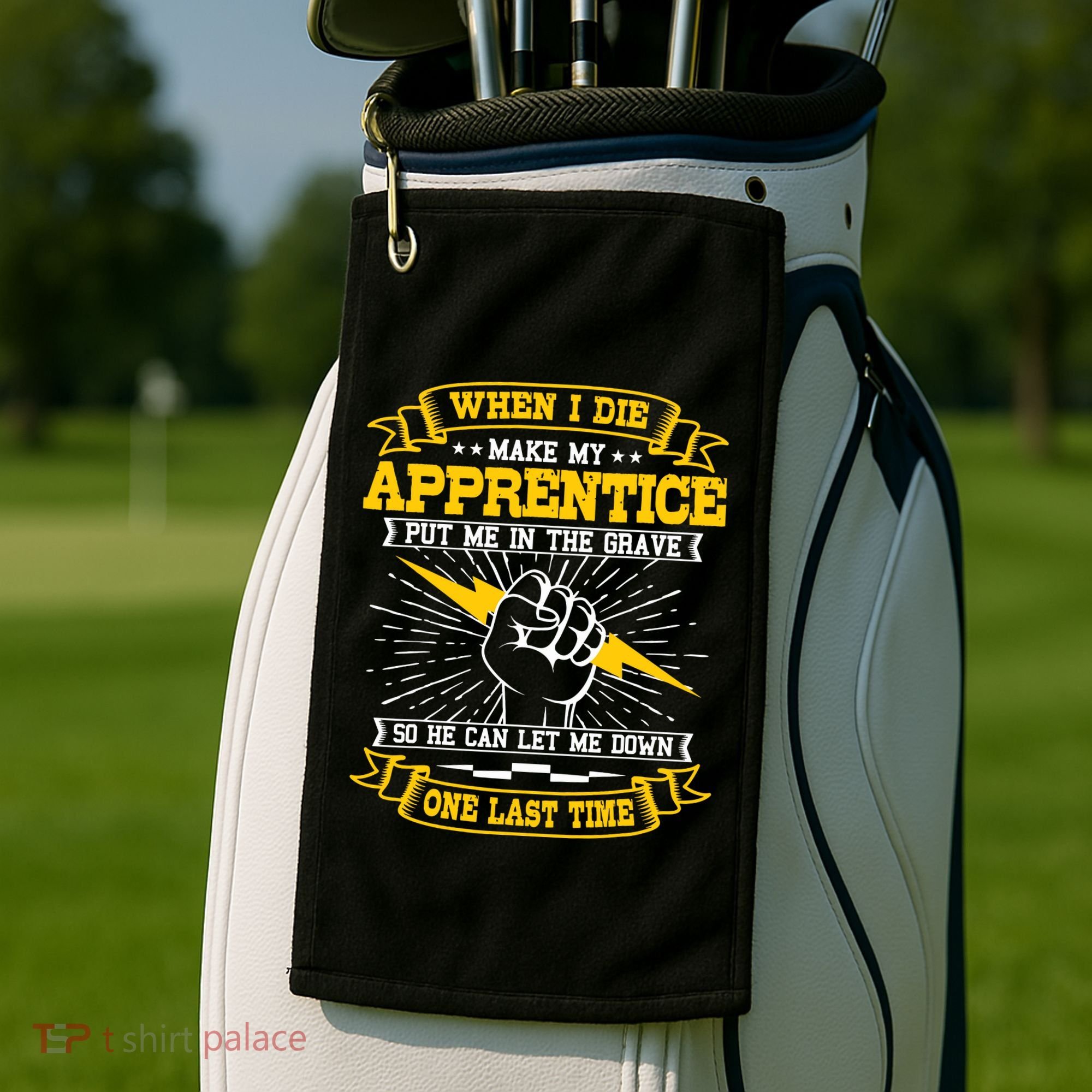 Electrician Lineman Electricity Wiring Electrical Engineer Golf Towel