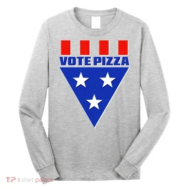 Elections Vote Pizza Long Sleeve Shirt