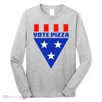 Elections Vote Pizza Long Sleeve Shirt thumb 0