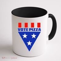 Elections Vote Pizza Coffee Mug thumb 1