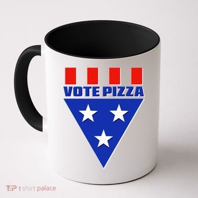 Elections Vote Pizza Coffee Mug