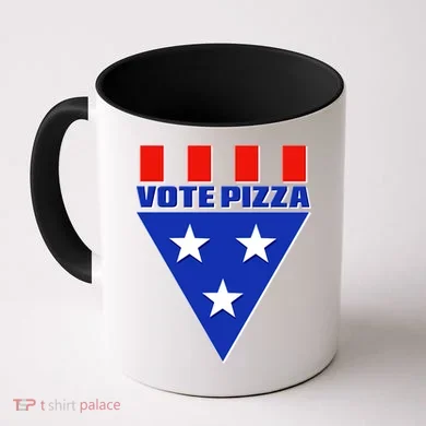 Elections Vote Pizza Coffee Mug