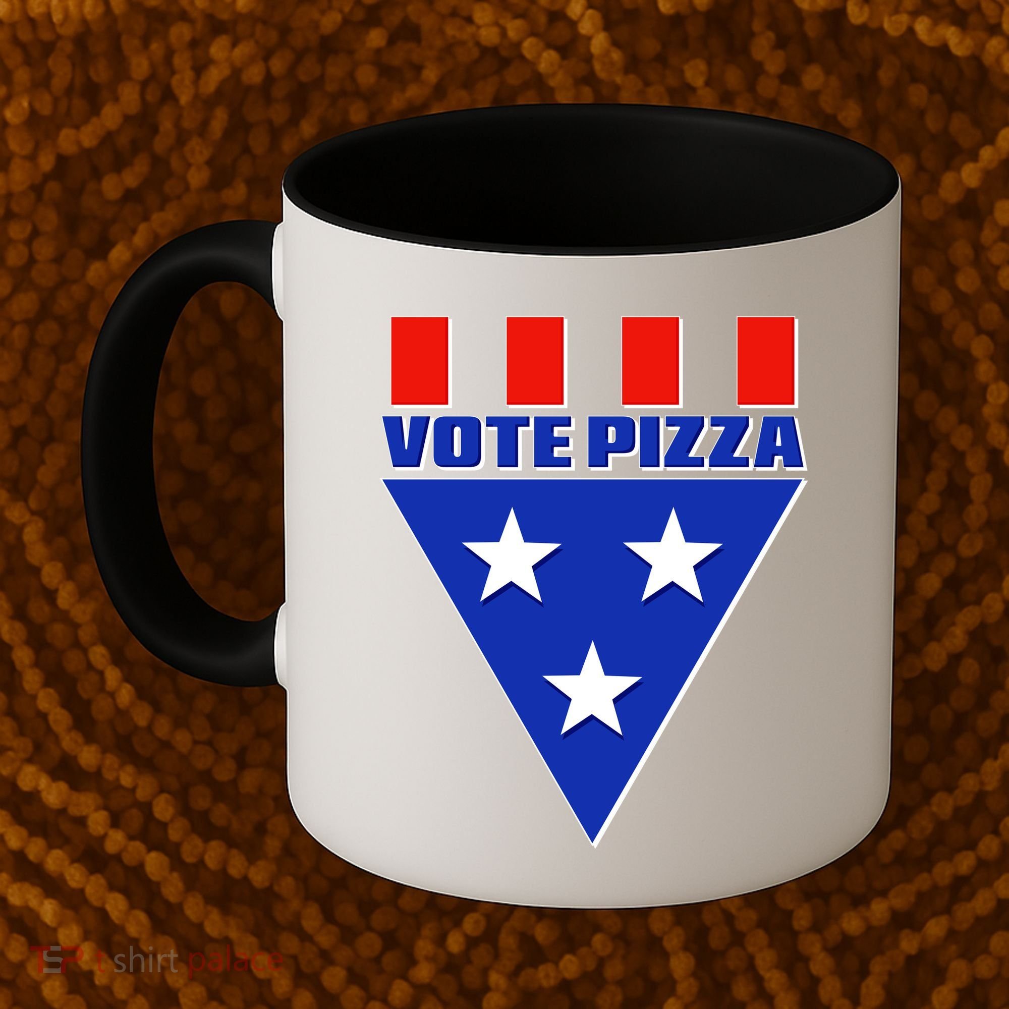 Elections Vote Pizza Coffee Mug