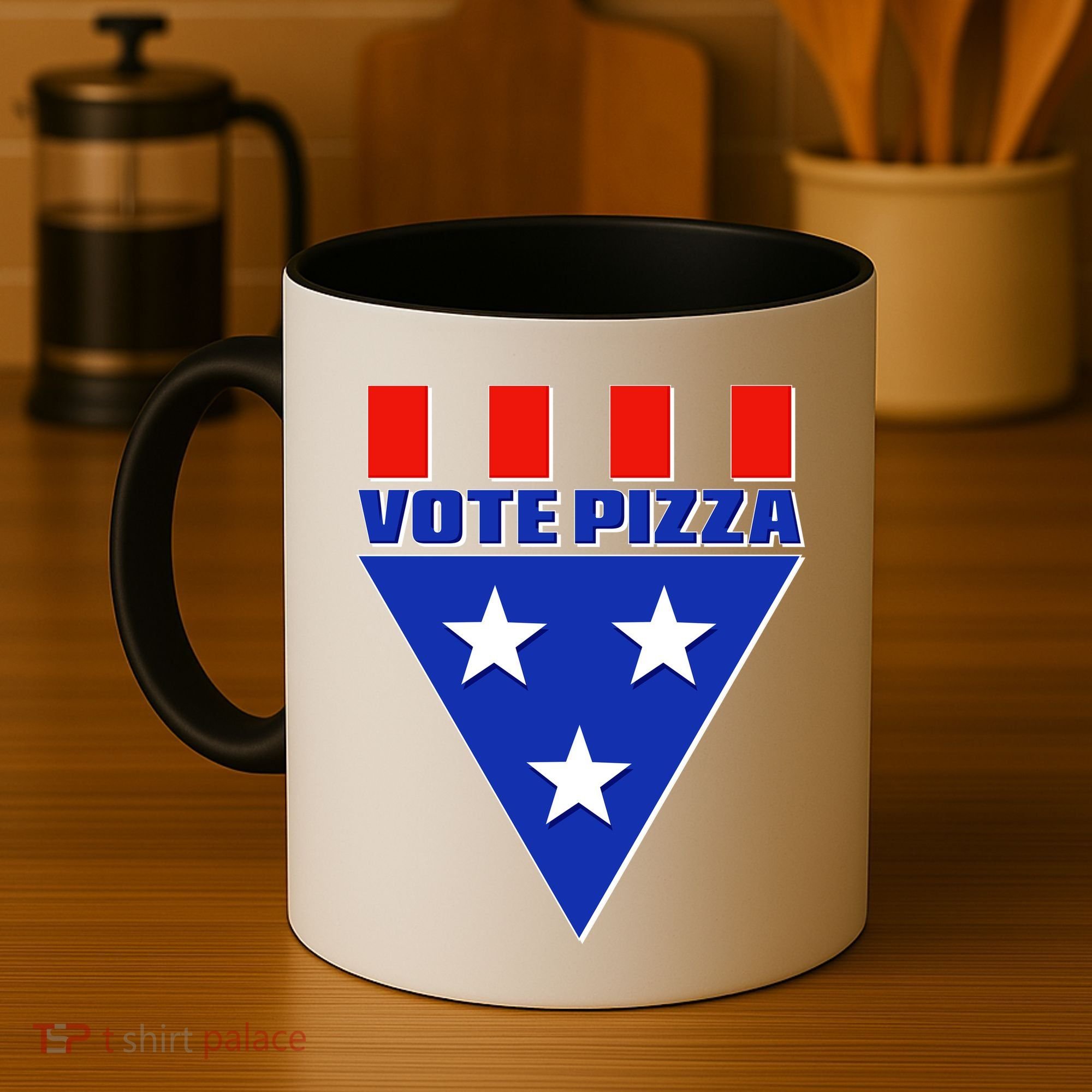Elections Vote Pizza Coffee Mug