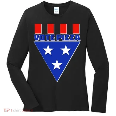 Elections Vote Pizza Women's Long Sleeve Shirt