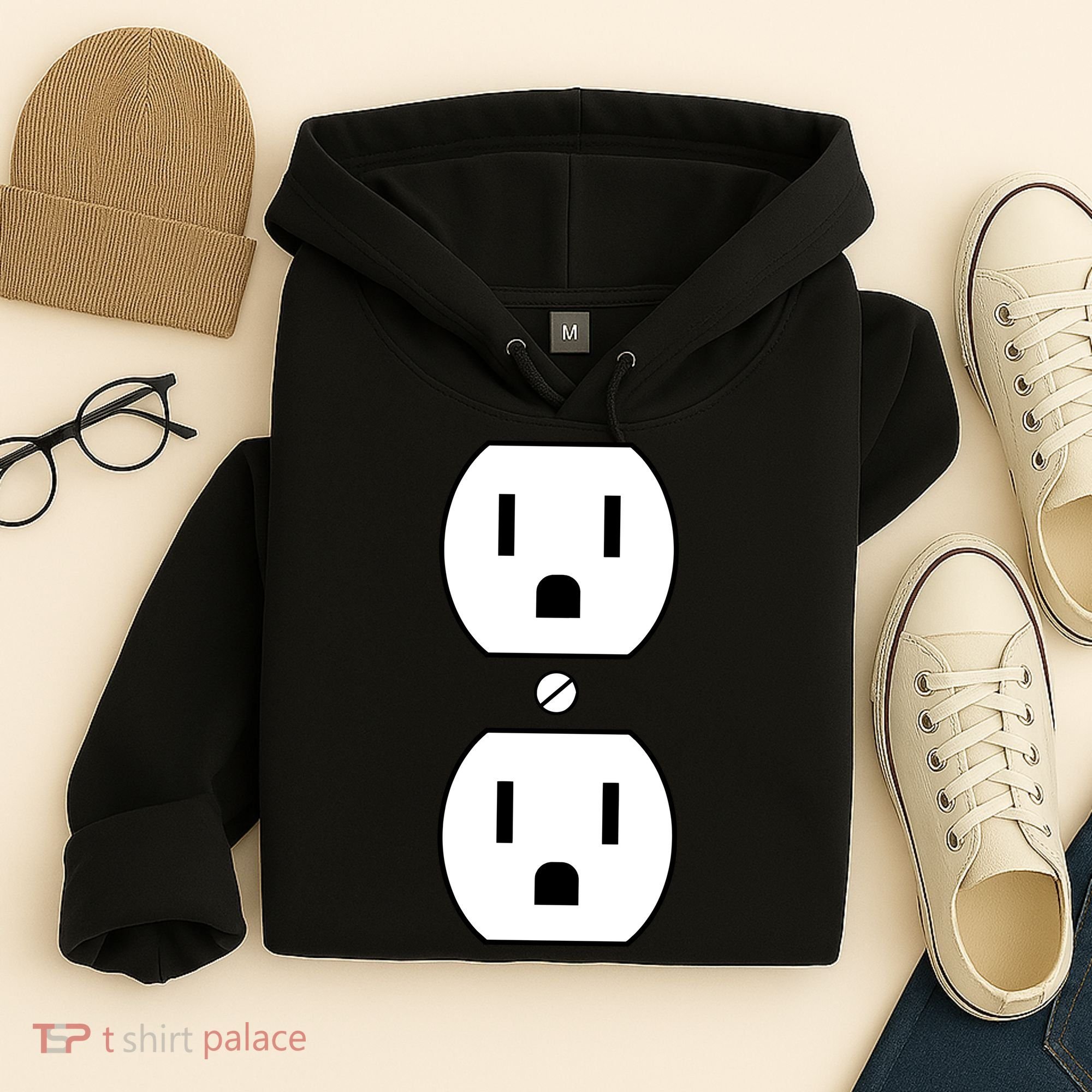 Electrial Outlet Plug Costume Hoodie