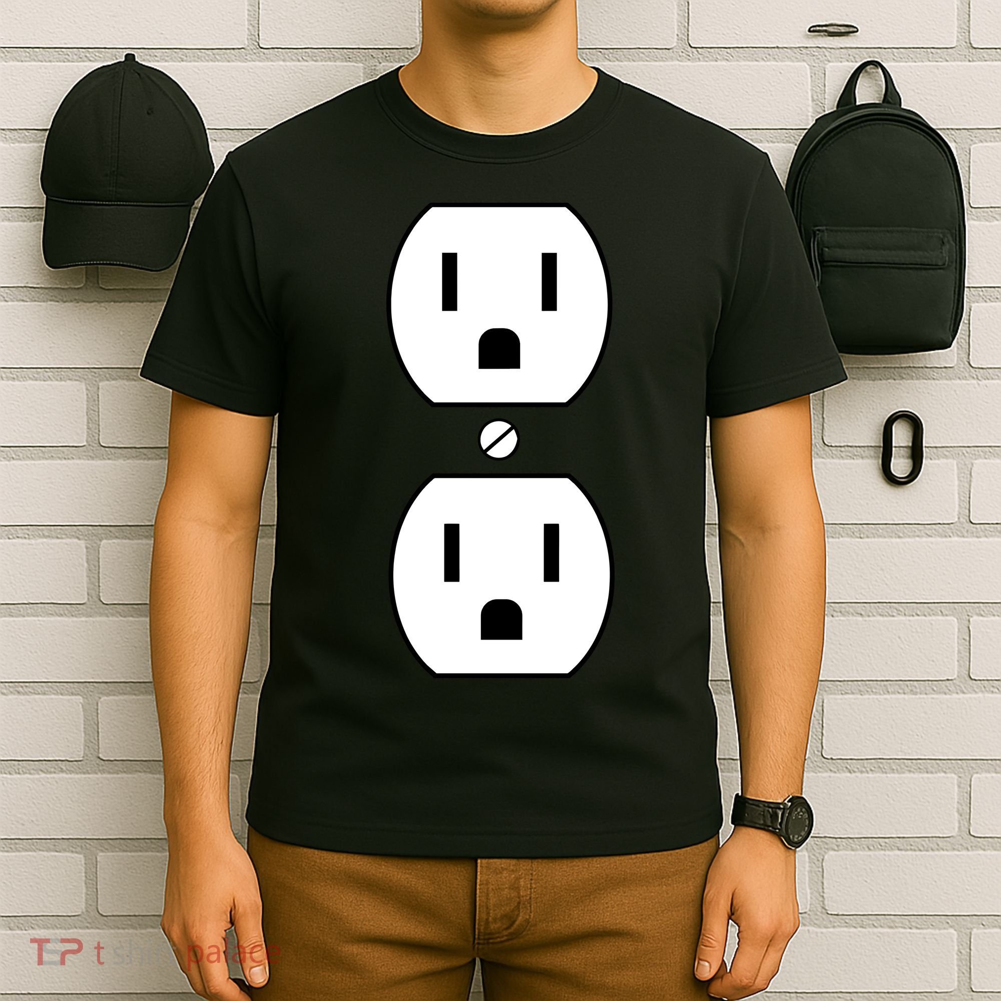 Electrial Outlet Plug Costume T-Shirt