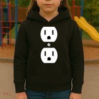 Electrial Outlet Plug Costume Kids Hoodie thumb 3