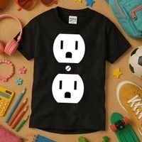 Electrial Outlet Plug Costume Kids T-Shirt thumb 3