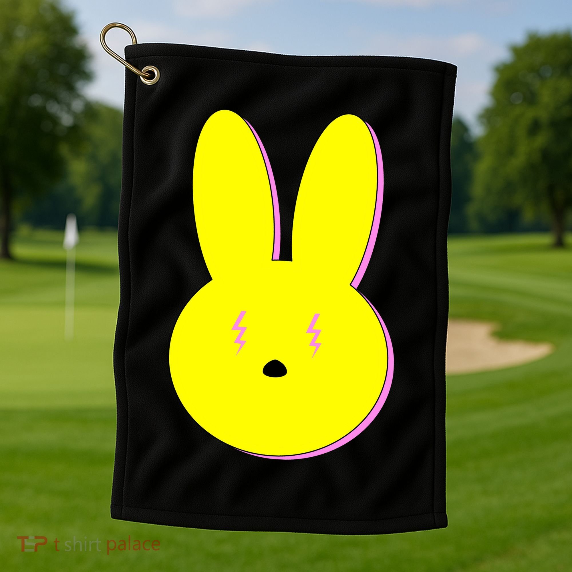 Electric Bunny Golf Towel