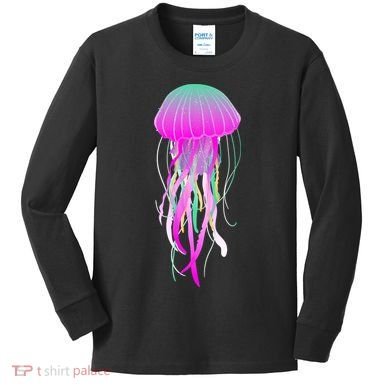 Electric Jellyfish Kids Long Sleeve Shirt