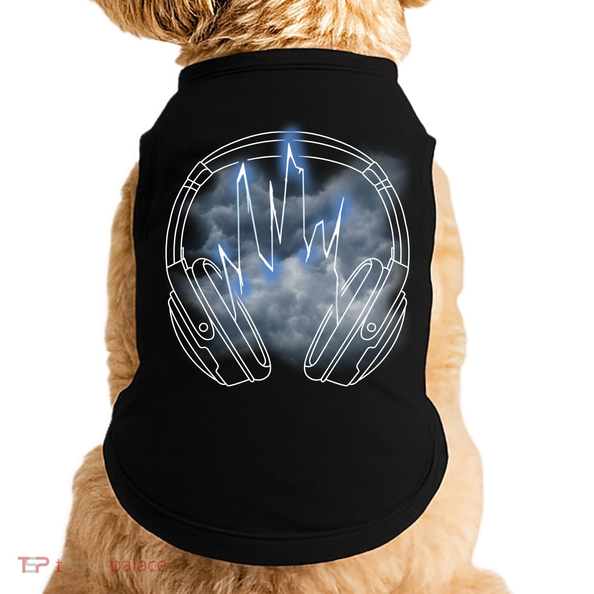 Electric Lighting Music Headphones Doggie Tank