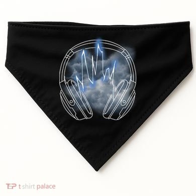 Electric Lighting Music Headphones USA-Made Doggie Bandana