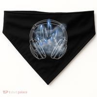 Electric Lighting Music Headphones USA-Made Doggie Bandana thumb 0