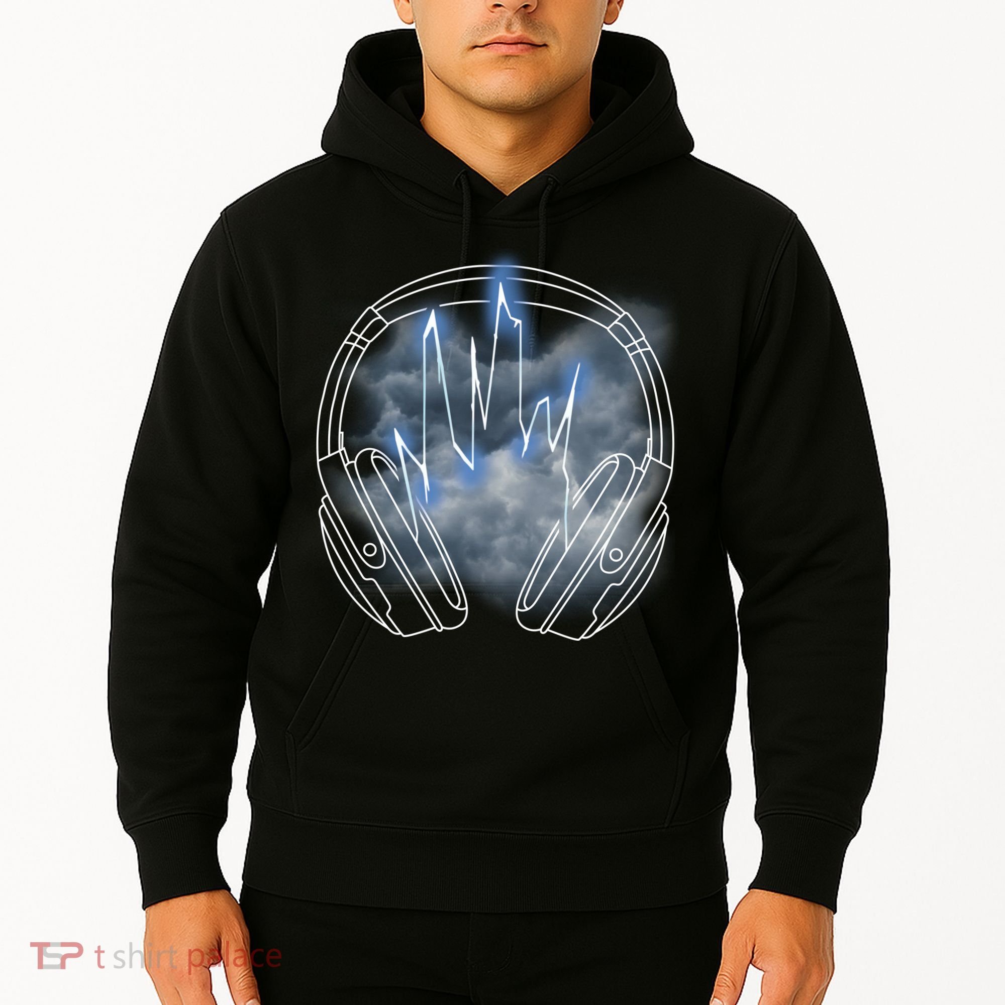 Electric Lighting Music Headphones Hoodie